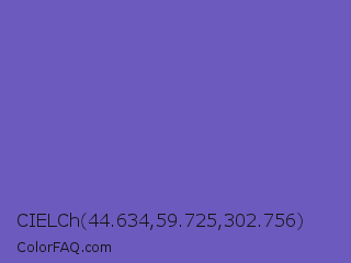 CIELCh 44.634,59.725,302.756 Color Image