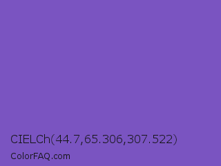 CIELCh 44.7,65.306,307.522 Color Image