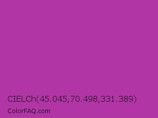 CIELCh 45.045,70.498,331.389 Color Image