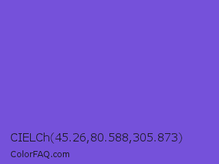 CIELCh 45.26,80.588,305.873 Color Image