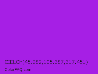 CIELCh 45.282,105.387,317.451 Color Image