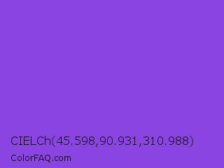 CIELCh 45.598,90.931,310.988 Color Image