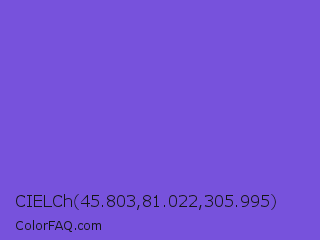 CIELCh 45.803,81.022,305.995 Color Image