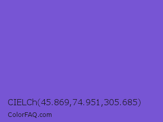 CIELCh 45.869,74.951,305.685 Color Image
