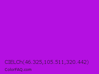CIELCh 46.325,105.511,320.442 Color Image