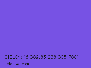 CIELCh 46.389,85.238,305.788 Color Image
