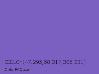 CIELCh 47.295,58.317,305.231 Color Image