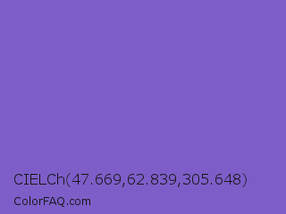 CIELCh 47.669,62.839,305.648 Color Image