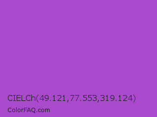 CIELCh 49.121,77.553,319.124 Color Image