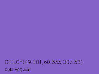 CIELCh 49.181,60.555,307.53 Color Image