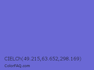 CIELCh 49.215,63.652,298.169 Color Image