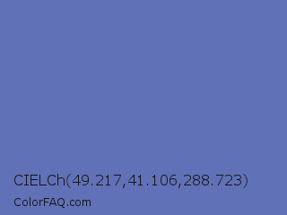 CIELCh 49.217,41.106,288.723 Color Image