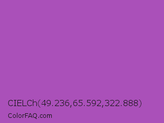 CIELCh 49.236,65.592,322.888 Color Image