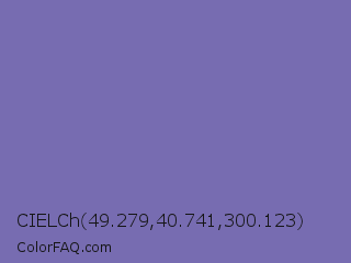 CIELCh 49.279,40.741,300.123 Color Image