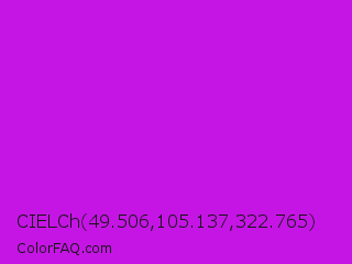 CIELCh 49.506,105.137,322.765 Color Image