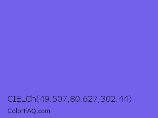CIELCh 49.507,80.627,302.44 Color Image