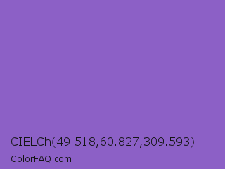 CIELCh 49.518,60.827,309.593 Color Image