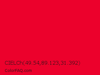 CIELCh 49.54,89.123,31.392 Color Image