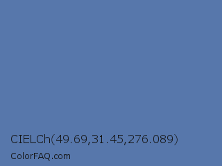 CIELCh 49.69,31.45,276.089 Color Image