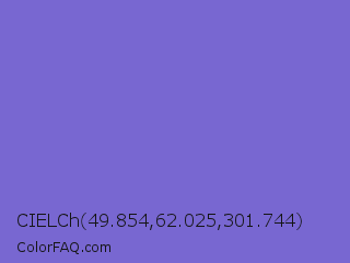 CIELCh 49.854,62.025,301.744 Color Image