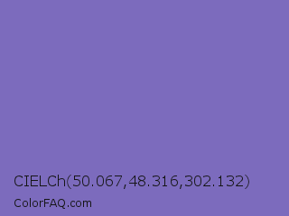 CIELCh 50.067,48.316,302.132 Color Image