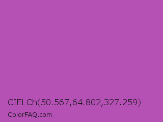 CIELCh 50.567,64.802,327.259 Color Image