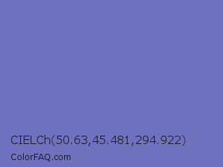 CIELCh 50.63,45.481,294.922 Color Image
