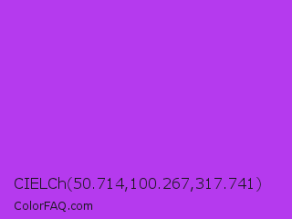 CIELCh 50.714,100.267,317.741 Color Image