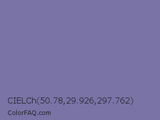 CIELCh 50.78,29.926,297.762 Color Image