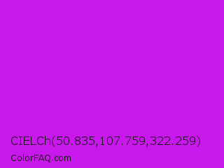 CIELCh 50.835,107.759,322.259 Color Image