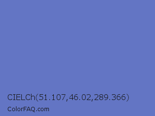 CIELCh 51.107,46.02,289.366 Color Image