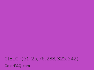 CIELCh 51.25,76.288,325.542 Color Image