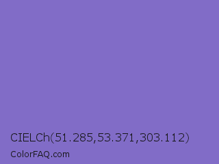 CIELCh 51.285,53.371,303.112 Color Image