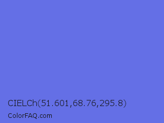 CIELCh 51.601,68.76,295.8 Color Image