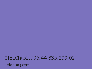 CIELCh 51.796,44.335,299.02 Color Image