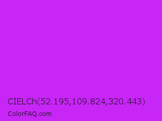 CIELCh 52.195,109.824,320.443 Color Image