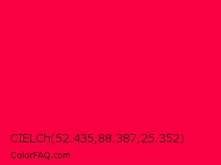 CIELCh 52.435,88.387,25.352 Color Image