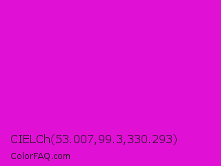 CIELCh 53.007,99.3,330.293 Color Image