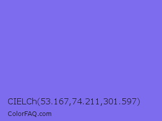 CIELCh 53.167,74.211,301.597 Color Image