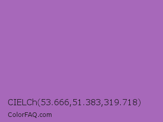 CIELCh 53.666,51.383,319.718 Color Image