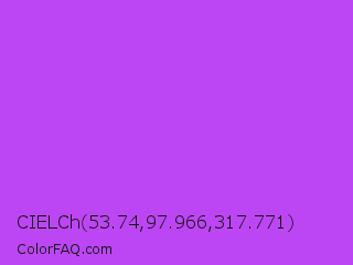 CIELCh 53.74,97.966,317.771 Color Image