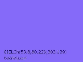 CIELCh 53.8,80.229,303.139 Color Image