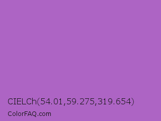 CIELCh 54.01,59.275,319.654 Color Image