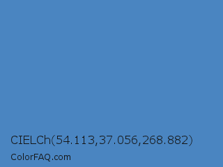 CIELCh 54.113,37.056,268.882 Color Image