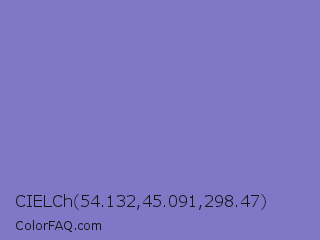 CIELCh 54.132,45.091,298.47 Color Image