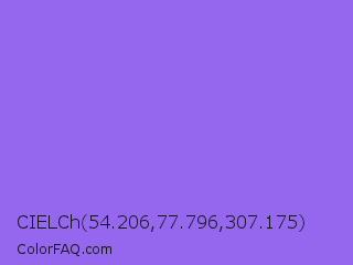 CIELCh 54.206,77.796,307.175 Color Image