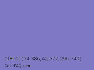 CIELCh 54.386,42.677,296.749 Color Image