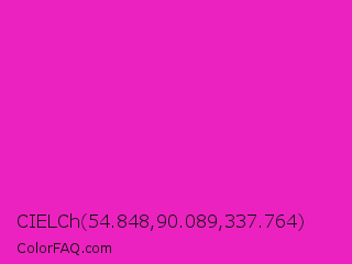 CIELCh 54.848,90.089,337.764 Color Image