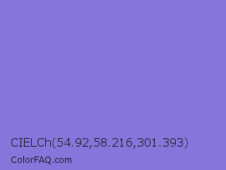 CIELCh 54.92,58.216,301.393 Color Image