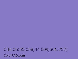 CIELCh 55.058,44.609,301.252 Color Image